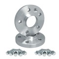 2 distanziali alluminio 20mm 4x108 mozzo 65,1 con bulloneria