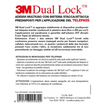 2 PZ. DUAL LOCK 3M ADESIVO MULTIUSO BIANCO