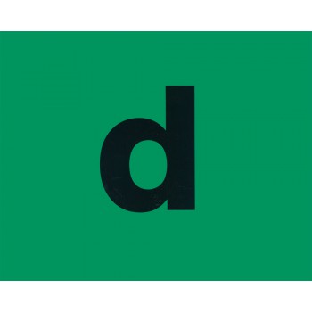 ADESIVO LETTERA "D" VERDE