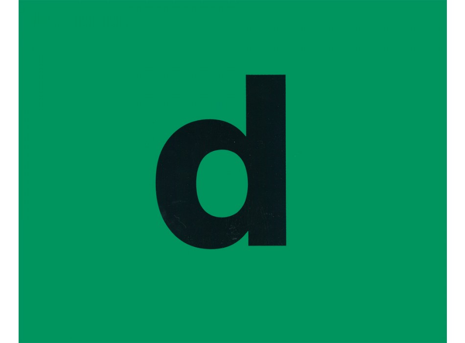 ADESIVO LETTERA "D" VERDE