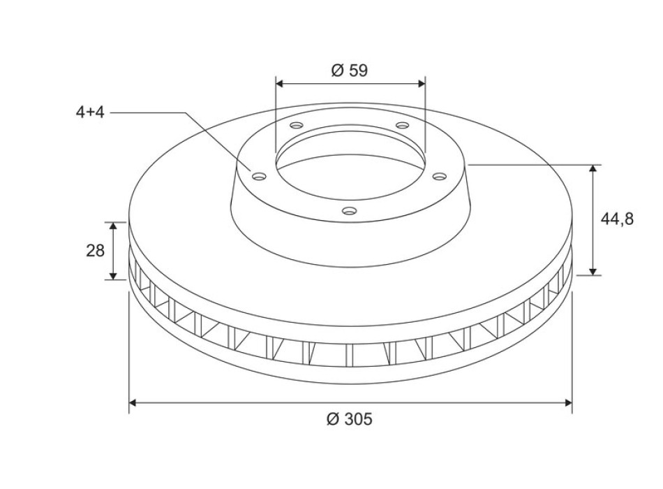 BRAKE DISC X1 ALFA ROMEO MITO 04.13> F