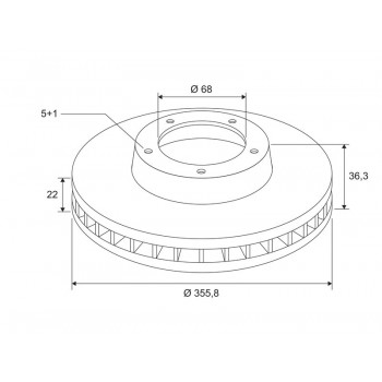 Brake Disc X1 AUDI A6 (4G2), A8 (4H) RR