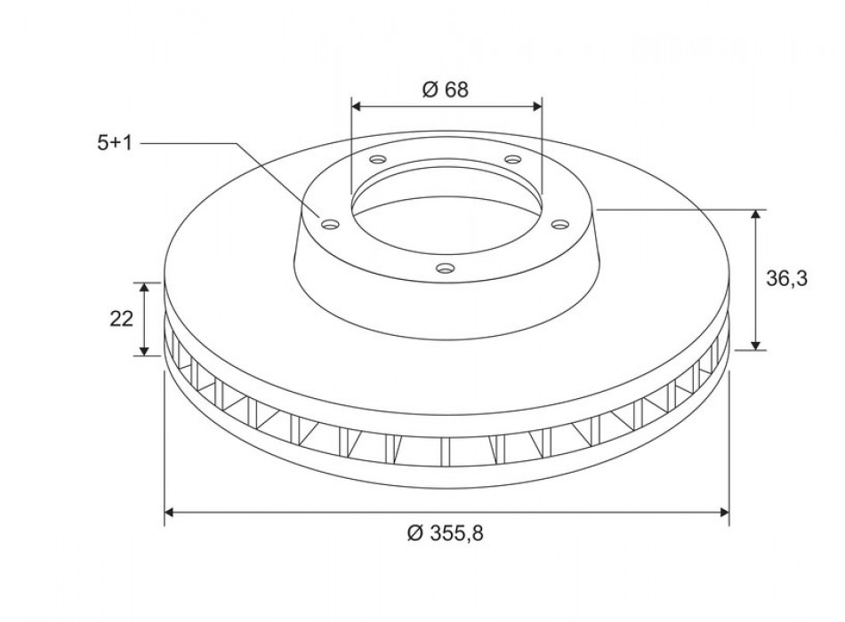 Brake Disc X1 AUDI A6 (4G2), A8 (4H) RR