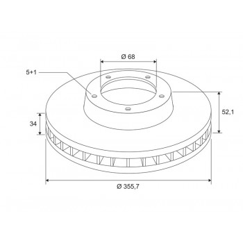 BRAKE DISC X1 AUDI A6 FR