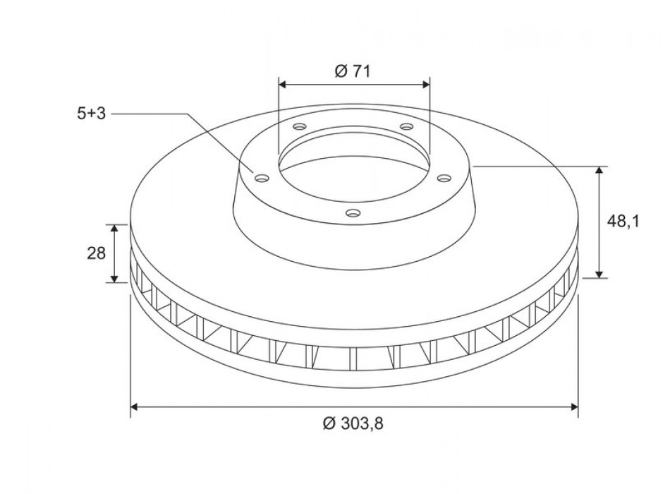 Brake Disc X1 CIT C4 Picasso II FR