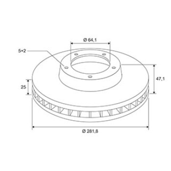 BRAKE DISC X1 HONDA FR-V 07.05> FR