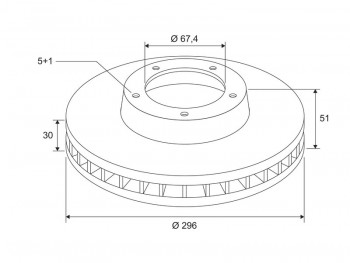 BRAKE DISC X1 OPEL INSIGNA FR