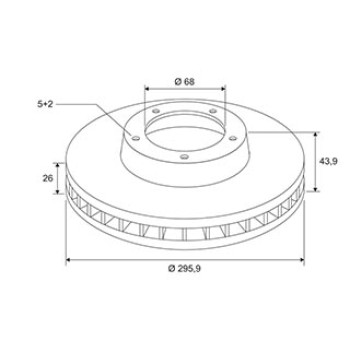 Brake Disc X1 RENAULT Laguna III 07> FR