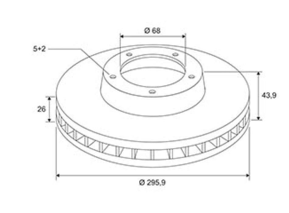 Brake Disc X1 RENAULT Laguna III 07> FR