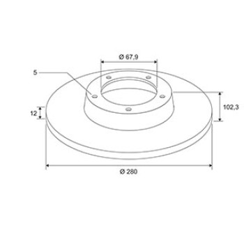 BRAKE DISC X1 WITH BRG REN TRAFIC II RR