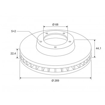 Brake Disc X2 DACIA DUSTER FR