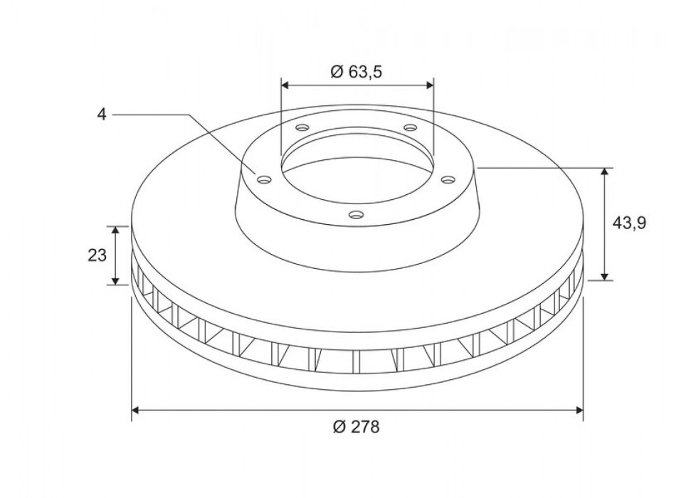 BRAKE DISC X2 FORD B-MAX >10.12 F