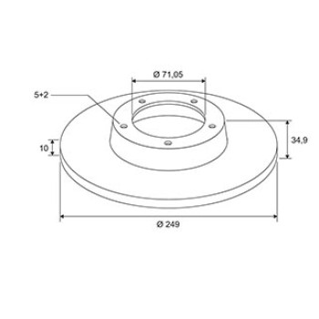 BRAKE DISC X2 PEUGEOT 308 II 09.13 > R