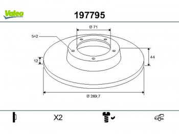 BRAKE DISC X2 PEUGEOT 508 RR