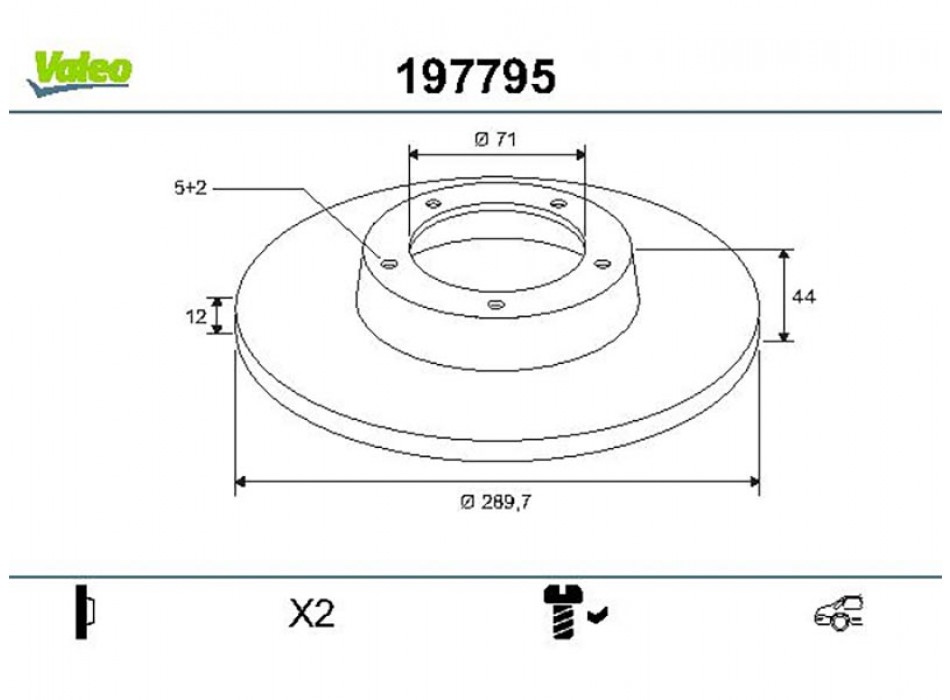 BRAKE DISC X2 PEUGEOT 508 RR