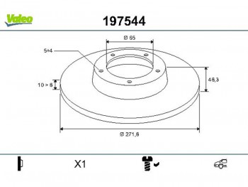 Brake Discs X2 AUDI A1 (8X1) RR