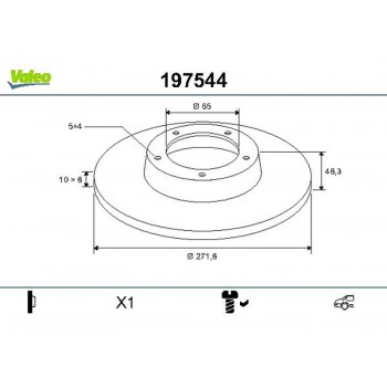 Brake Discs X2 AUDI A1 (8X1) RR