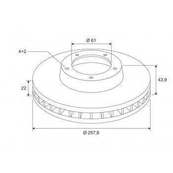 Brake Discs X2 DAC DOKKER /MERC Citan FR