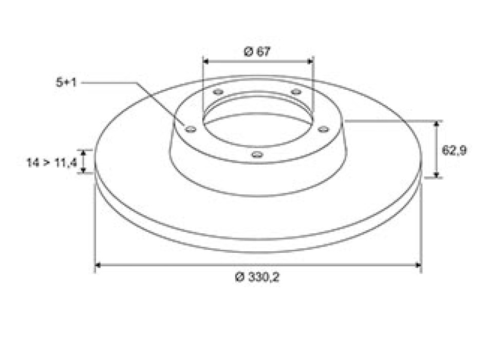 Brake DiscX1 MERC M Class (W164) 06> RR