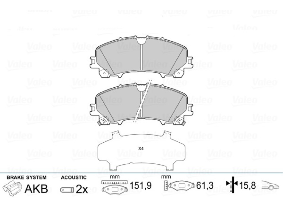 BRAKE PADS NISS XTRAIL (T32) 14 FR