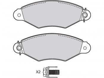 BRAKE PADS PEU 206+ / REN Kangoo FR