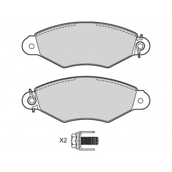 BRAKE PADS PEU 206+ / REN Kangoo FR