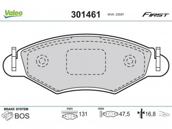 brake pads PEUG 206+