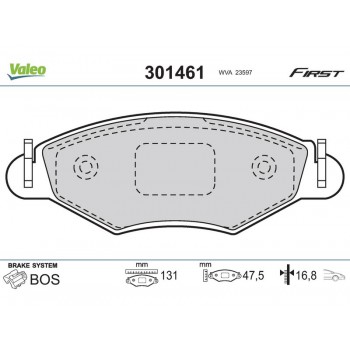 brake pads PEUG 206+