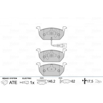 BRAKE PADS SEAT LEON II (5F1) 13> FR