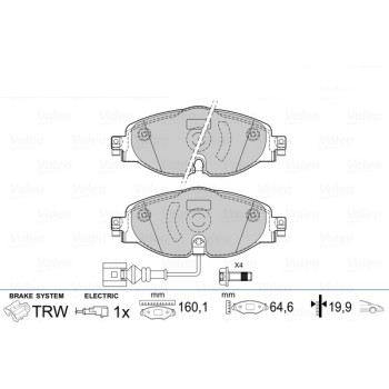 Brake pads VW Golf VII FR