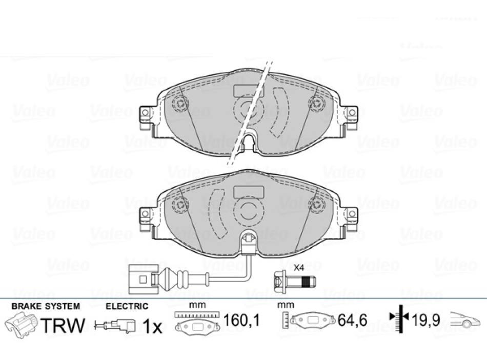 Brake pads VW Golf VII FR