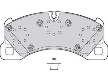 Brake pads VW Touareg Fr