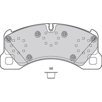 Brake pads VW Touareg Fr