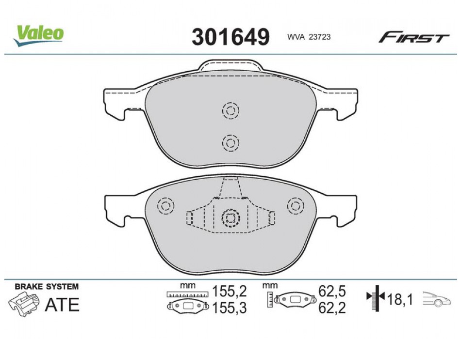 Brake padsMAZDA Mazda 5 II