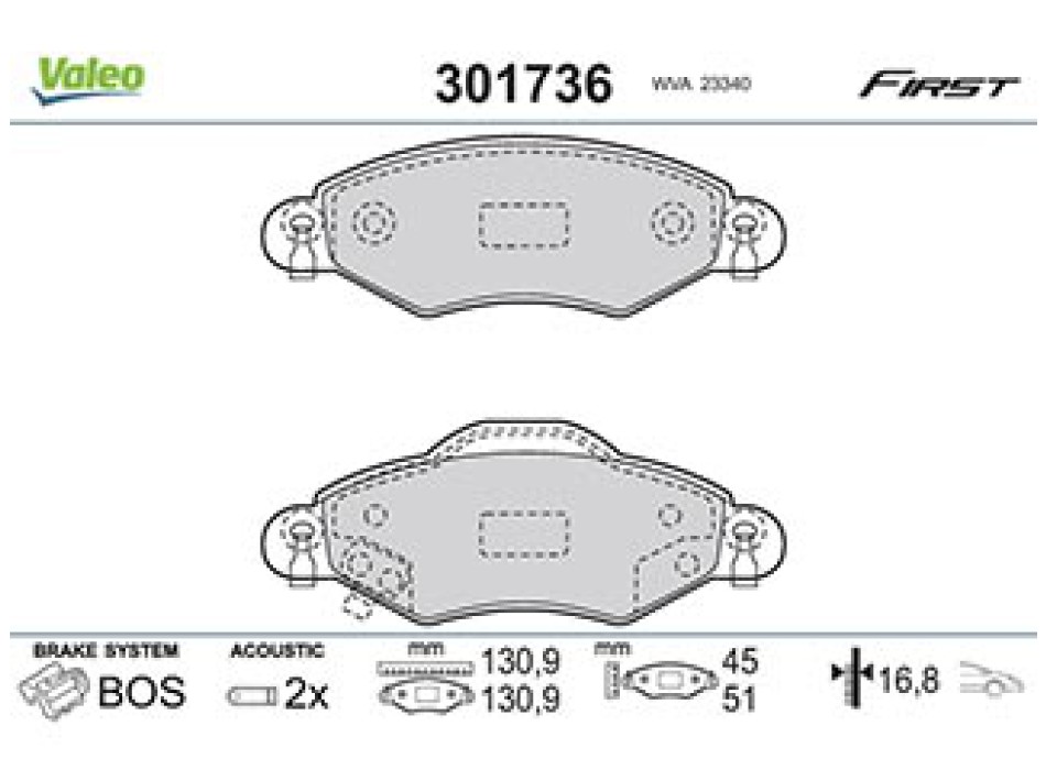 Brake padsTOYOTA Yaris