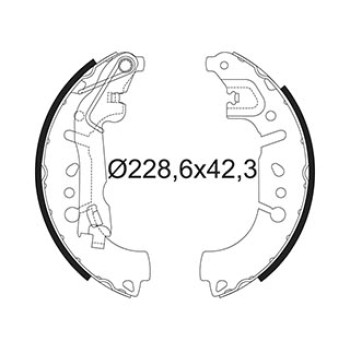 BRAKE SHOES FIAT 500L 02/14>