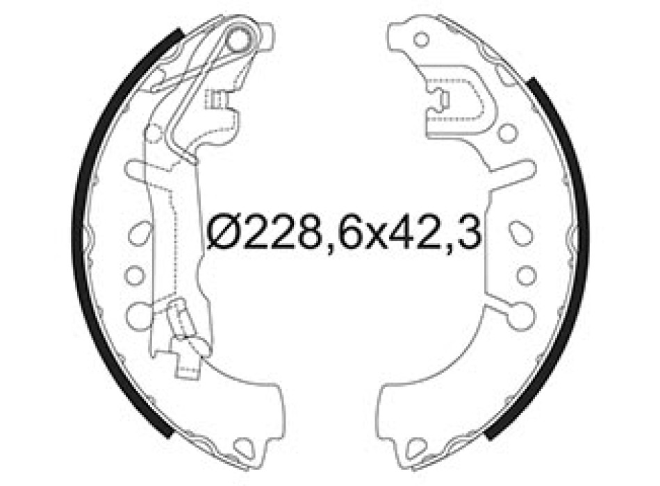 BRAKE SHOES FIAT 500L 02/14>