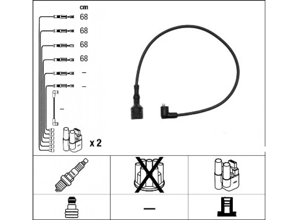 CAVI CANDELA NGK RC-AR602           8195