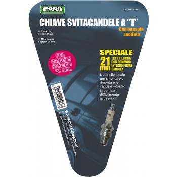 CHIAVE CANDELE 21MM LUNGA