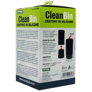 CLEAN BIN MINI CESTINO PER AUTO IN SILICONE