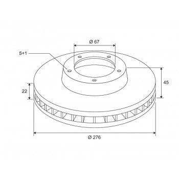 Coated brake disc MERCEDES A Class