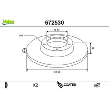 Coated brake disc MERCEDES A Class