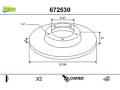 Coated brake disc MERCEDES A Class