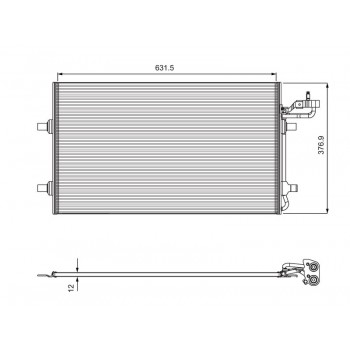 COND VOLVO C30, S40II, V50, C70II