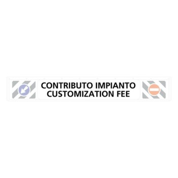 Contributo impianto per personalizzazione (ogni ristampa)