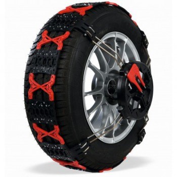 COPPIA CATENE DA NEVE MODULA PLASTIC GRIP A MONTAGGIO FRONTALE - MISURA T17 RIF.170 - OMOLOGATE PER L'ITALIA, MAGLIA DA 7 MM