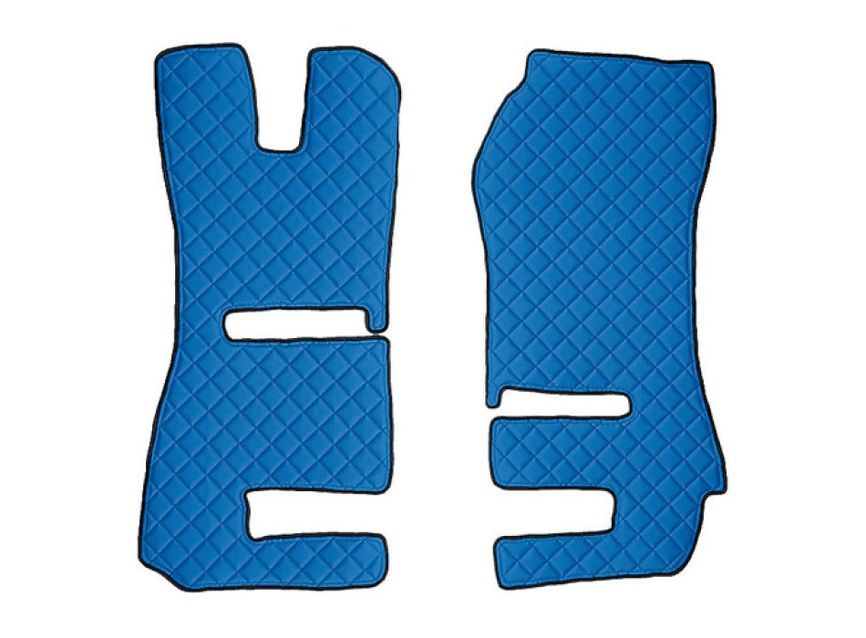 Coppia tappeti in Skeentex - Blu - compatibile per Scania R Serie 6 - Streamline (01/15>12/17) automatico, manuale, sedili Recaro - Scania R Serie 6 - Streamline (09/13>12/14) automatico, manuale, sedili Recaro