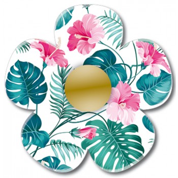 CT 6 FLOWER POWER TOP ORCHIDEA NOIR/FIORI TROP. ROSA