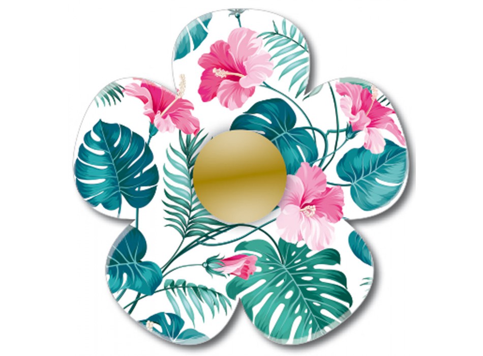 CT 6 FLOWER POWER TOP ORCHIDEA NOIR/FIORI TROP. ROSA