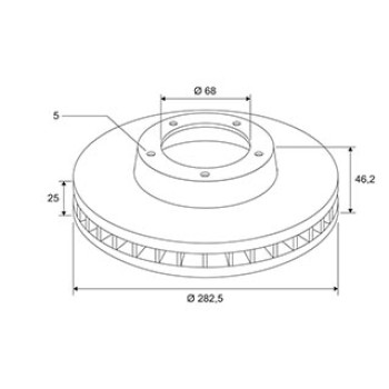 disc x1 VAG Passat 5 96-00 front